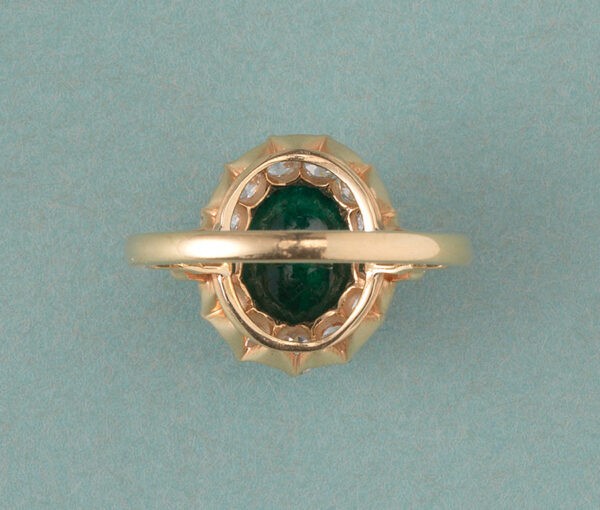 smaragd en diamant ring