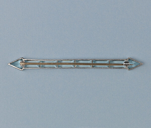 aquamarine arrow brooch
