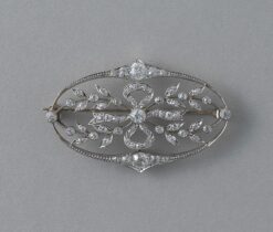 edwardian diamond bow brooch