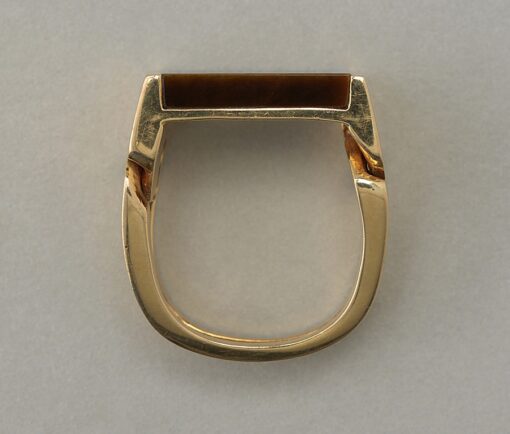 gold and tiger eye ring Jean Pierre Brun