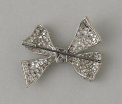 platinum bow brooch