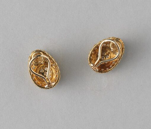 gold and diamond earrings