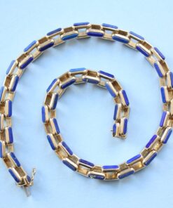 Gay Freres Gold and Lapis Necklace