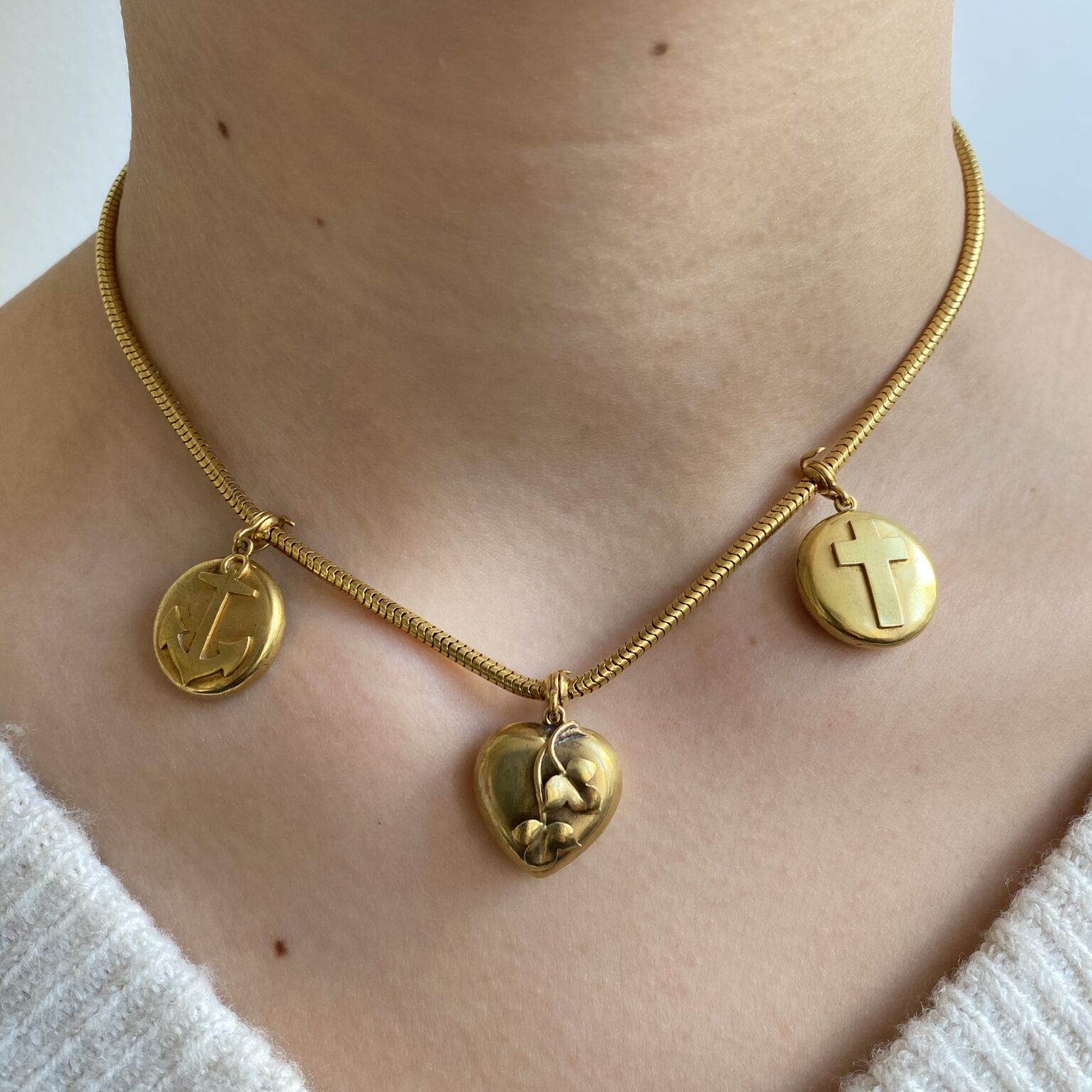 hope love and charity necklace