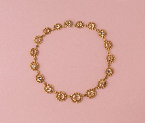 gold and topaz necklace