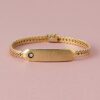 gold and diamond tag bracelet