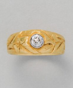 gold and diamond ivy ring
