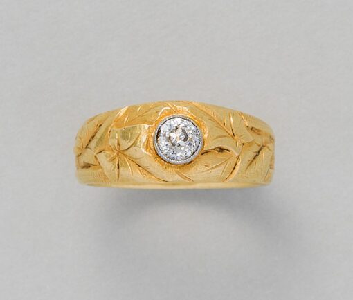 gold and diamond ivy ring