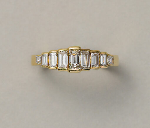 baguette diamond row ring