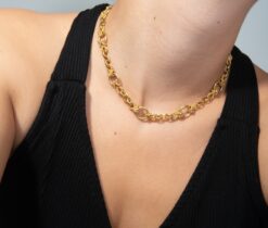 18 carat gold Hermes knot necklace