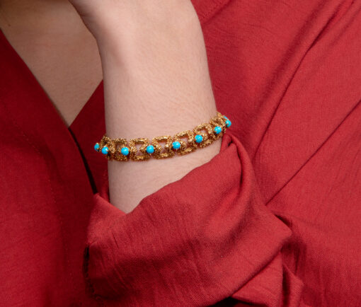 Mauboussin gold and turquoise bracelet