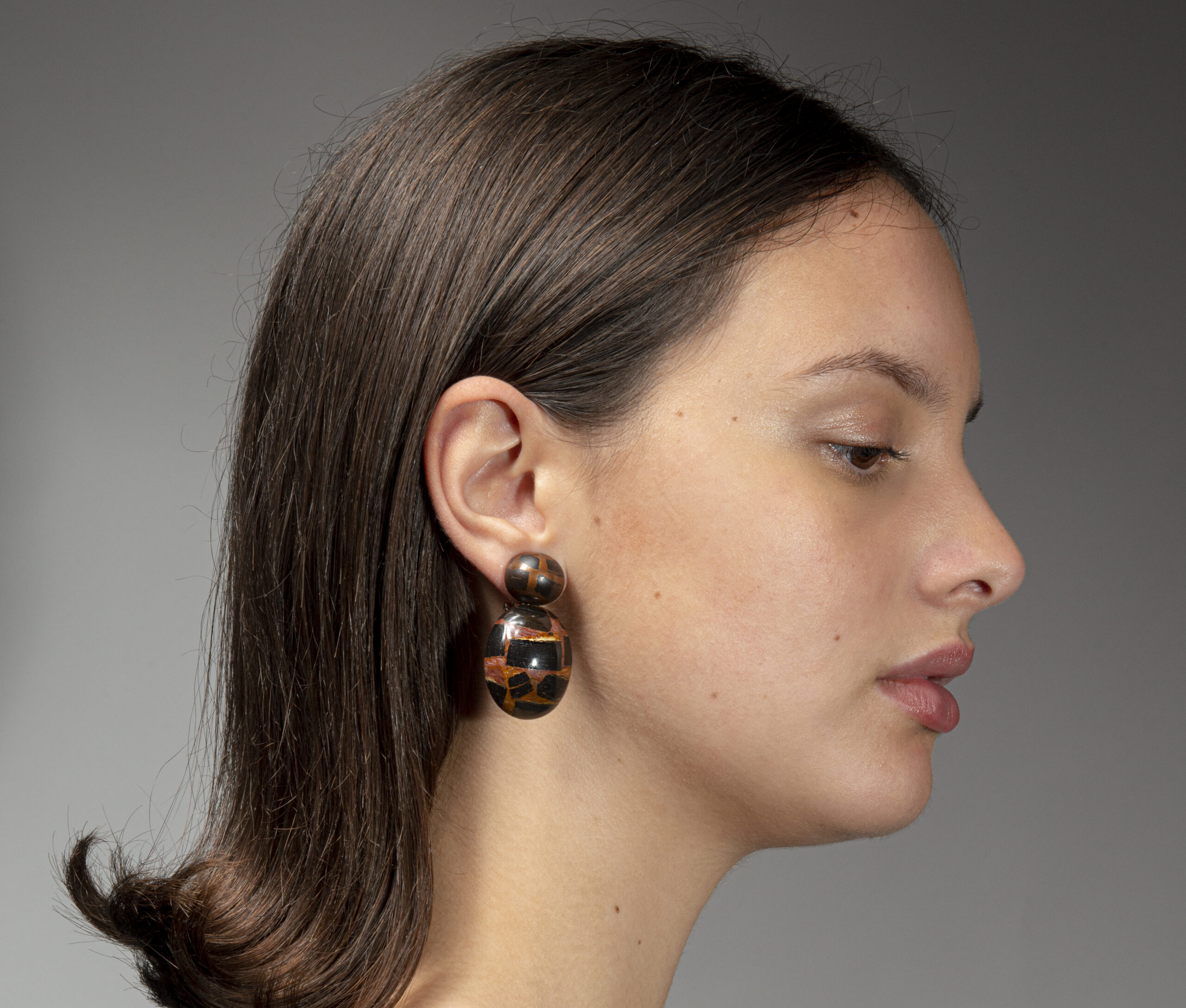 Hemmerle jasper and copper earrings