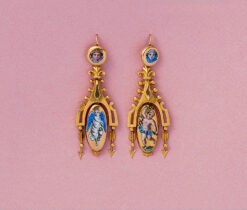 victorian angel earrings