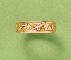 gold ivy band ring