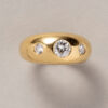 cartier gold dome ring with diamonds