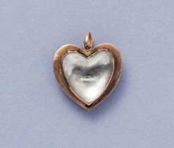 antique gold heart locket pendant with pearls