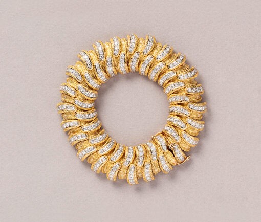 diamond and gold French bracelet