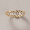 5 stone diamond row ring