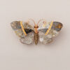 gold butterfly brooch with gold quartz