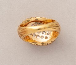 gold and diamond tartelette ring