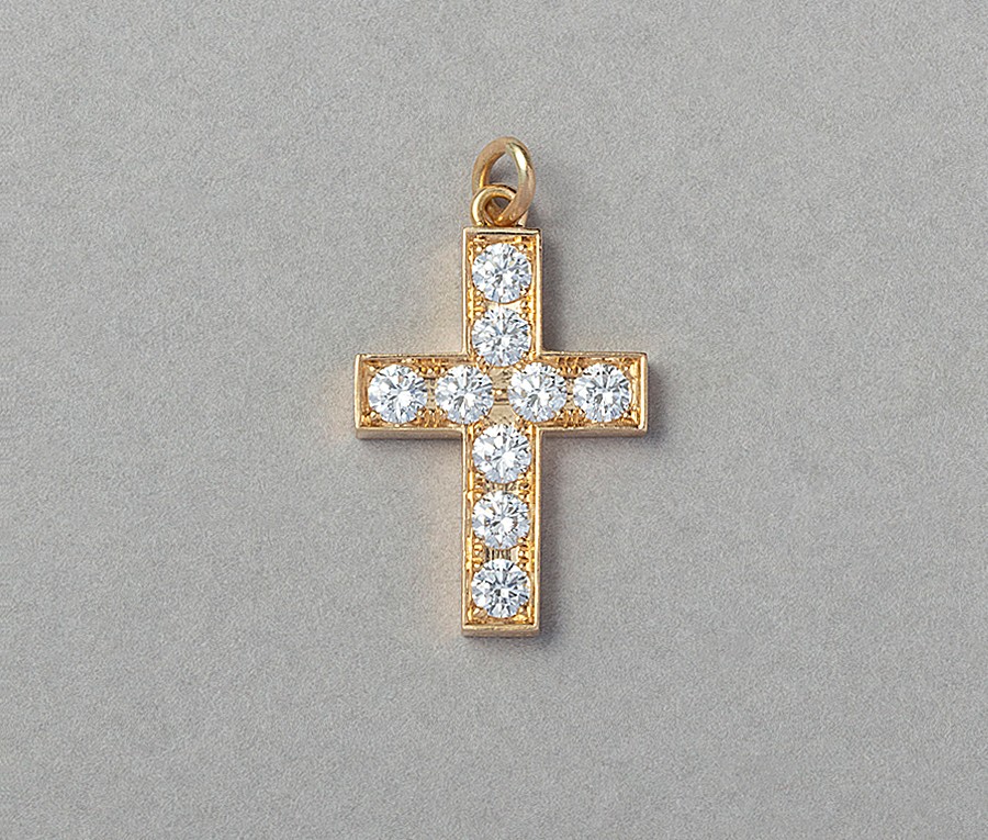 gold and diamond cross