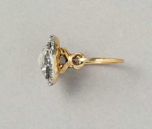 rose cut diamond cluster ring