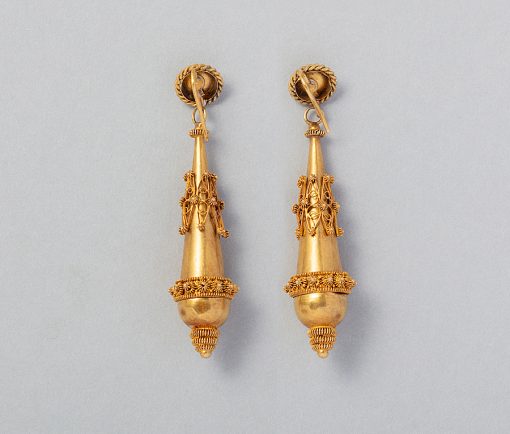 gold torpedo earrings