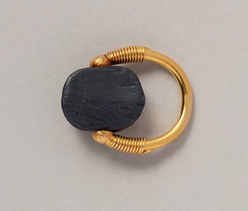gold and jasper scarab ring