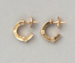 Cartier gold and diamond earrings