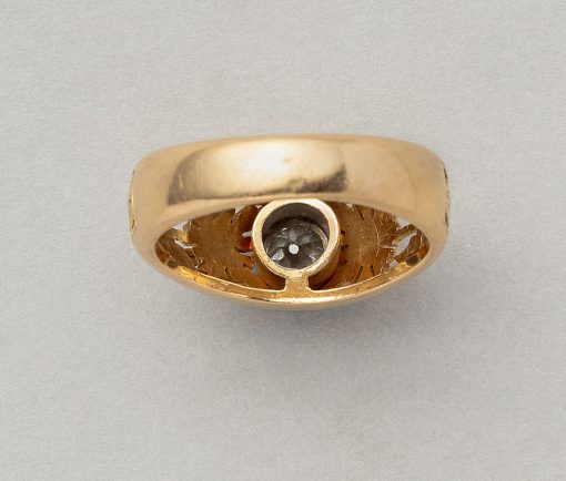dandelian gold and diamond Edwardian ring
