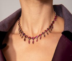 garnet and gold necklace