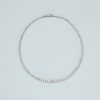 white gold tennis necklace with diamonds