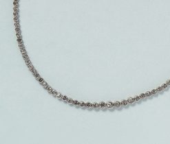 white gold tennis necklace with diamonds
