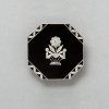art deco onyx and diamond gold brooch