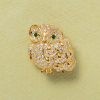 diamond and gold owl brooch