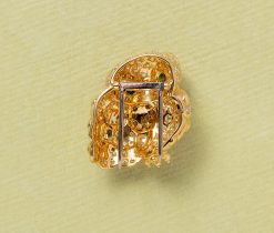 diamond and gold owl brooch