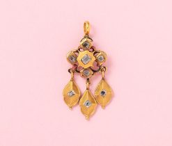 17th century gold and diamond pendant