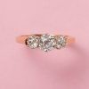 diamond three stone ring