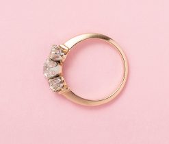 diamond three stone ring