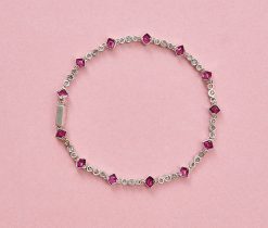 art deco ruby and diamond bracelet