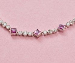 art deco ruby and diamond bracelet