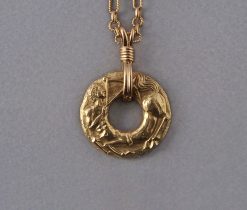 sagittarius 18k gold zodiac pendant
