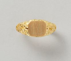 18k gold French signet ring