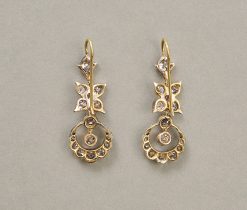 gold and diamond earrings