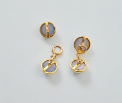 sapphire and gold Cartier cufflinks