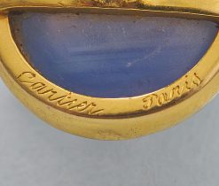 sapphire and gold Cartier cufflinks