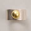silver and gold ring
