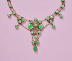 jade and gold necklace