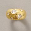 bombe ring with diamonds