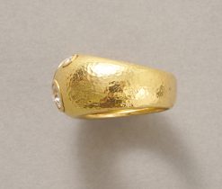 bombe ring with diamonds